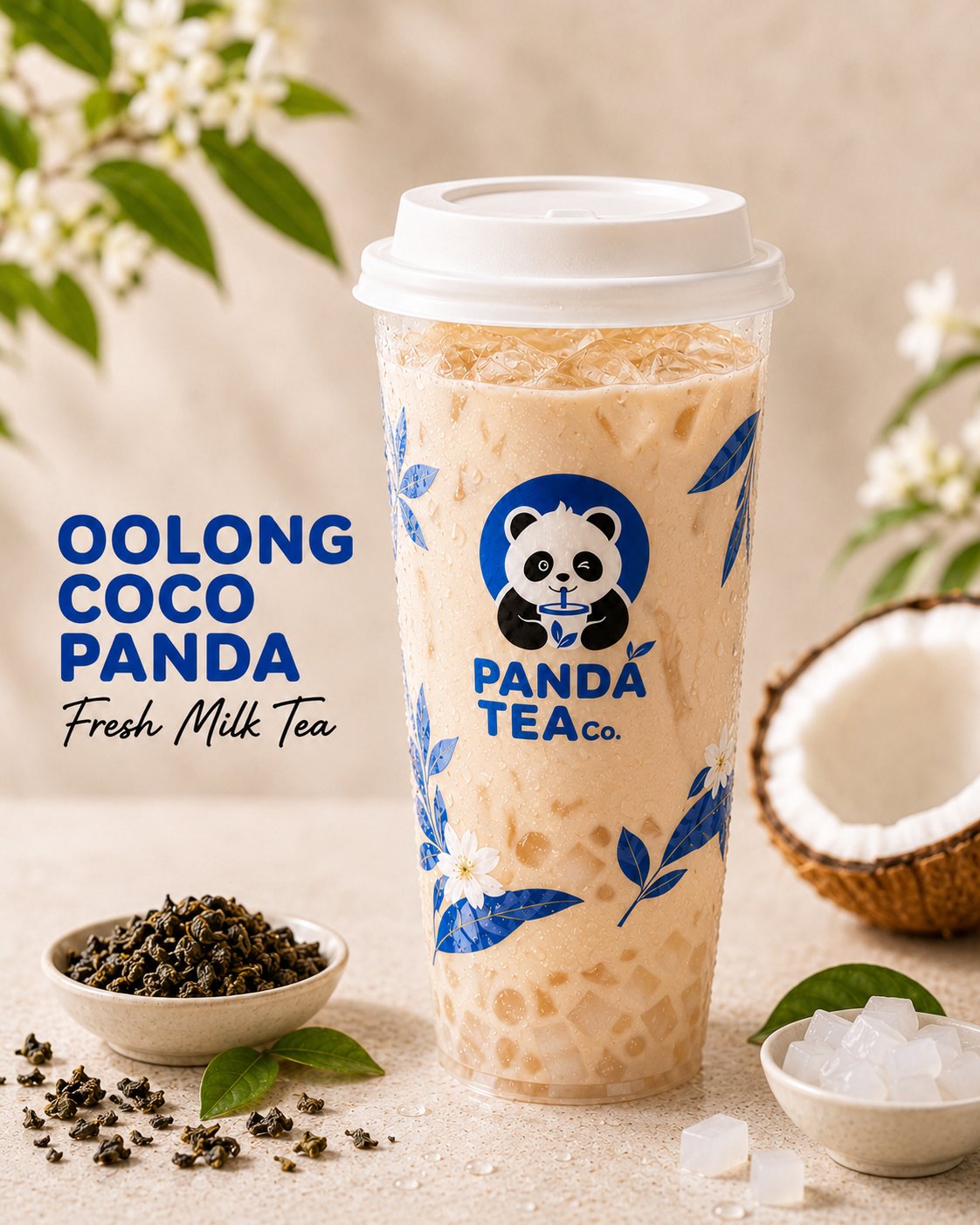 Oolong Coco Panda — oolong + santan kelapa